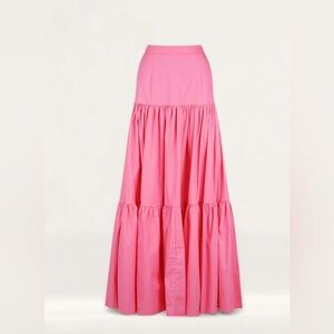 Runaway‎ The Label Ayla Maxi Tiered Skirt Pink Size Small